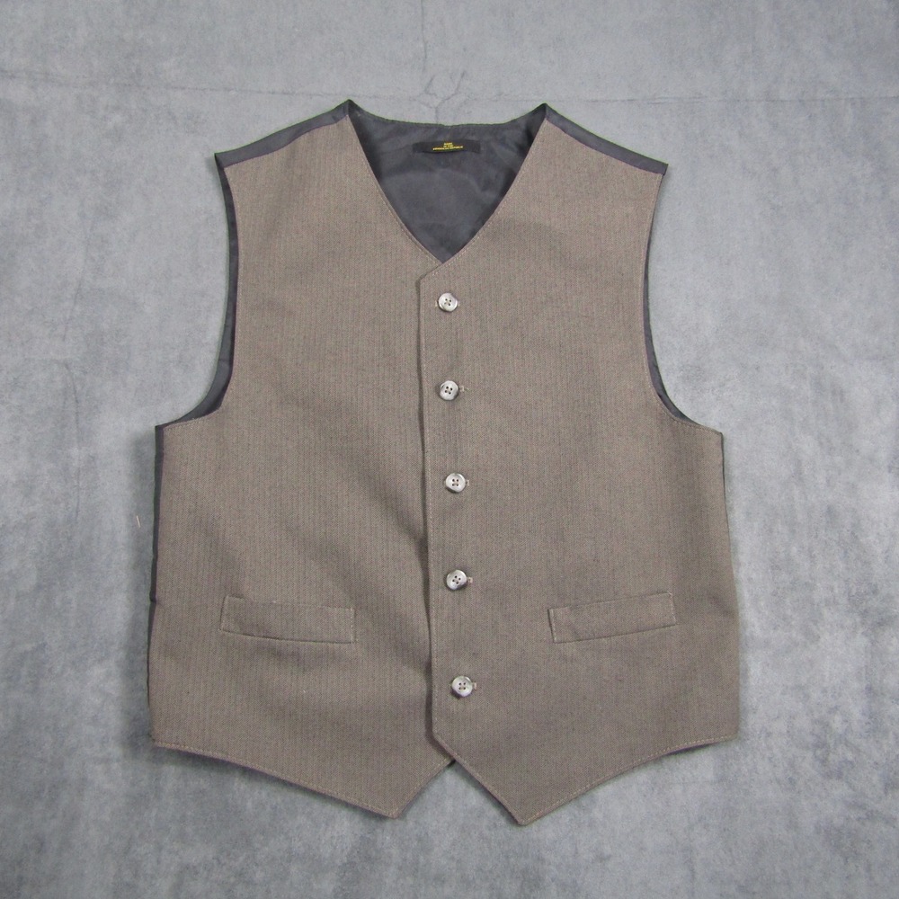 Class Club Vest Kids Size Medium Brown Formal Dress Waistcoat Button Front 00532